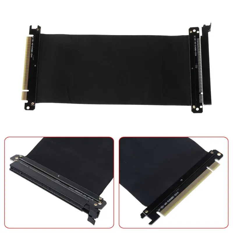 

7.87in PCI Express 3.0 16X to 16X Flexible Cable Gold Plated Contacts PCIE Riser Card Extension MY12 22 DropshippingLine 20CM