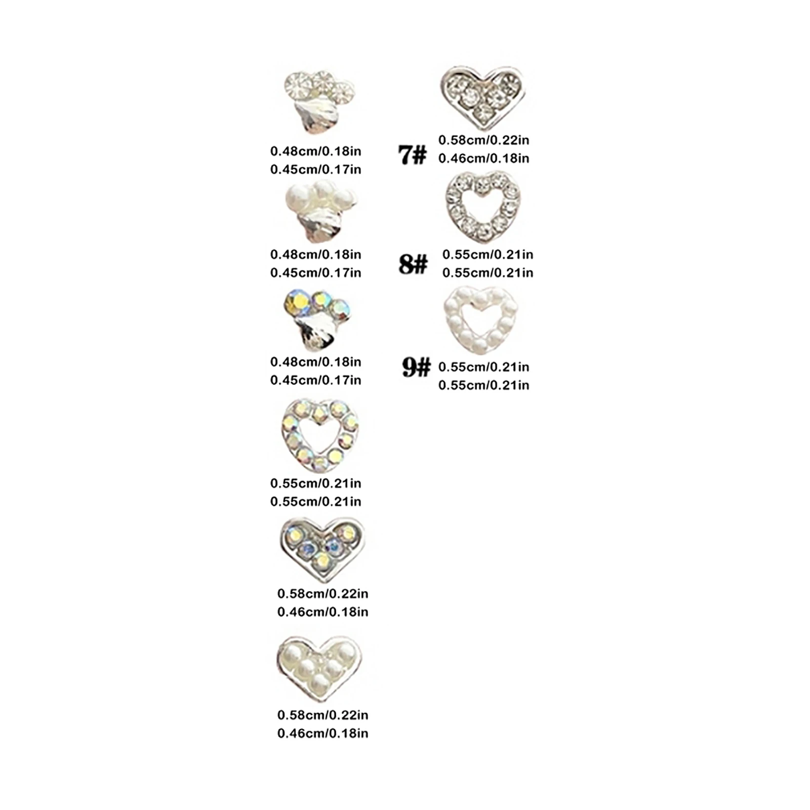 Diamanti dentali diamanti dentali Set con pietra di cristallo diamanti dentali perla a forma di cuore diamanti dentali decorazione dentale