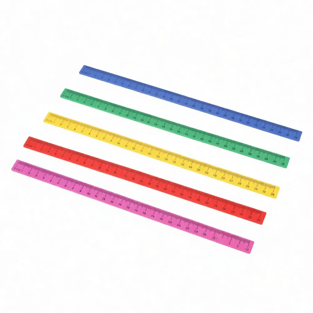 Plastic Magnetic Ruler For Kids Board Writing Education School Teaching Supplies Colorful Drawing Measuring Stationery Tool