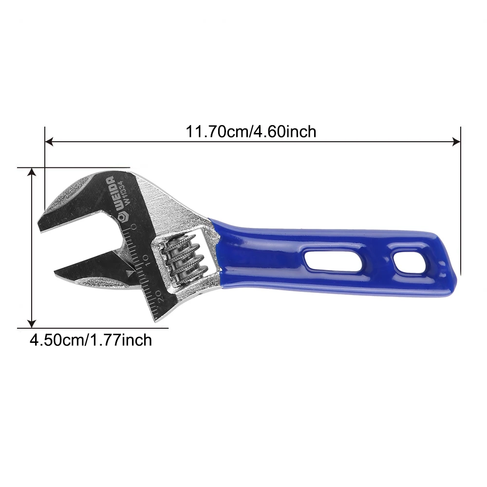 Portable Hand Tools Adjustable Wrench Universal Spanner Stainless Steel Multifunction Mini Maximum 250mm Diameter