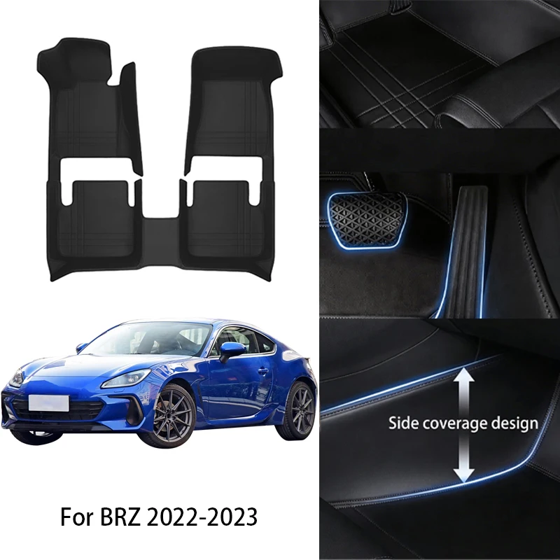 Custom Fit PU Leather Car Floor Mat For Subaru For BRZ impreza 2007 2012 2017 2023 Luxury Full Set Auto Interior Accessories