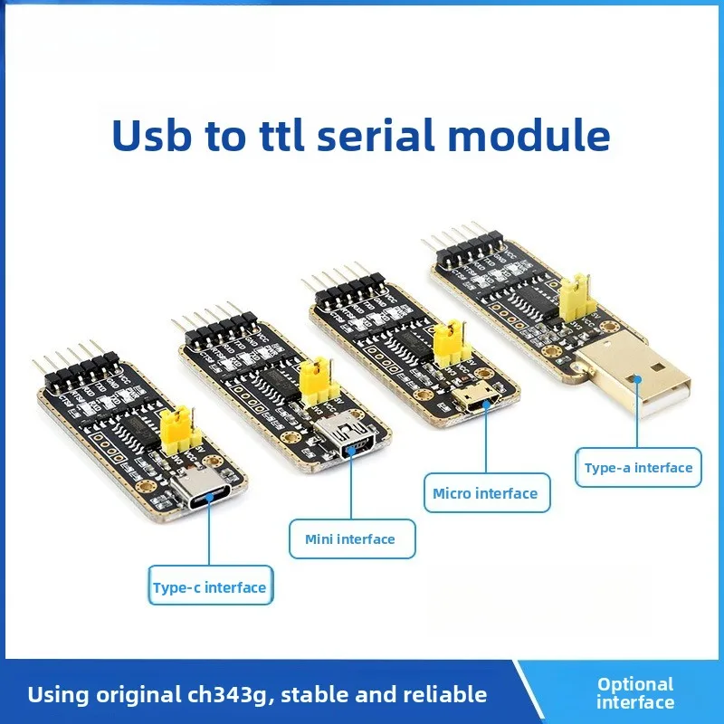 CH340/343 USB to TTL Converter Module, High-Speed Version, Multi-Protection Serial Adapter