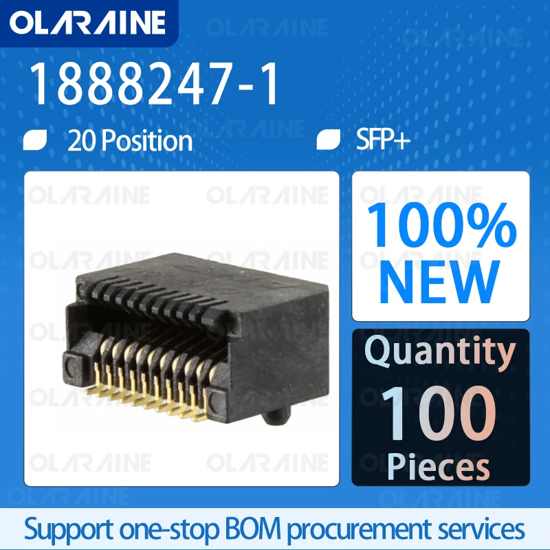 100Pcs 1888247-1 SFP Connectors I/O 20 Position 0.8 mm