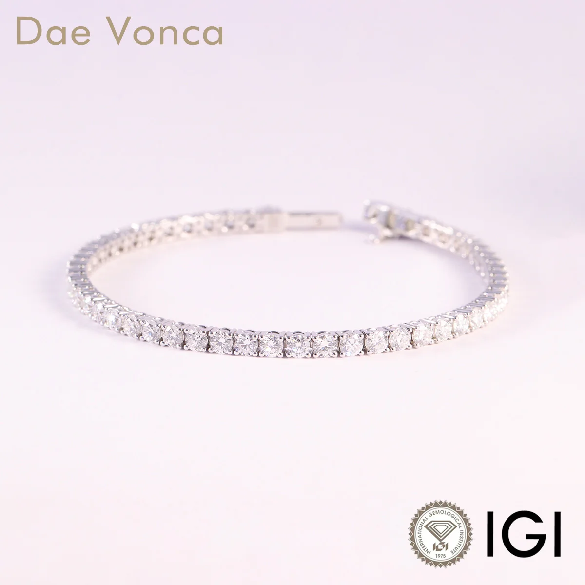 9K/14K Lab Grown Diamond Tennis Bracelet 0.03-0.1ct Brilliant Cut Lab Diamonds Bracelet 16cm Length Diamonds Line Bracelet