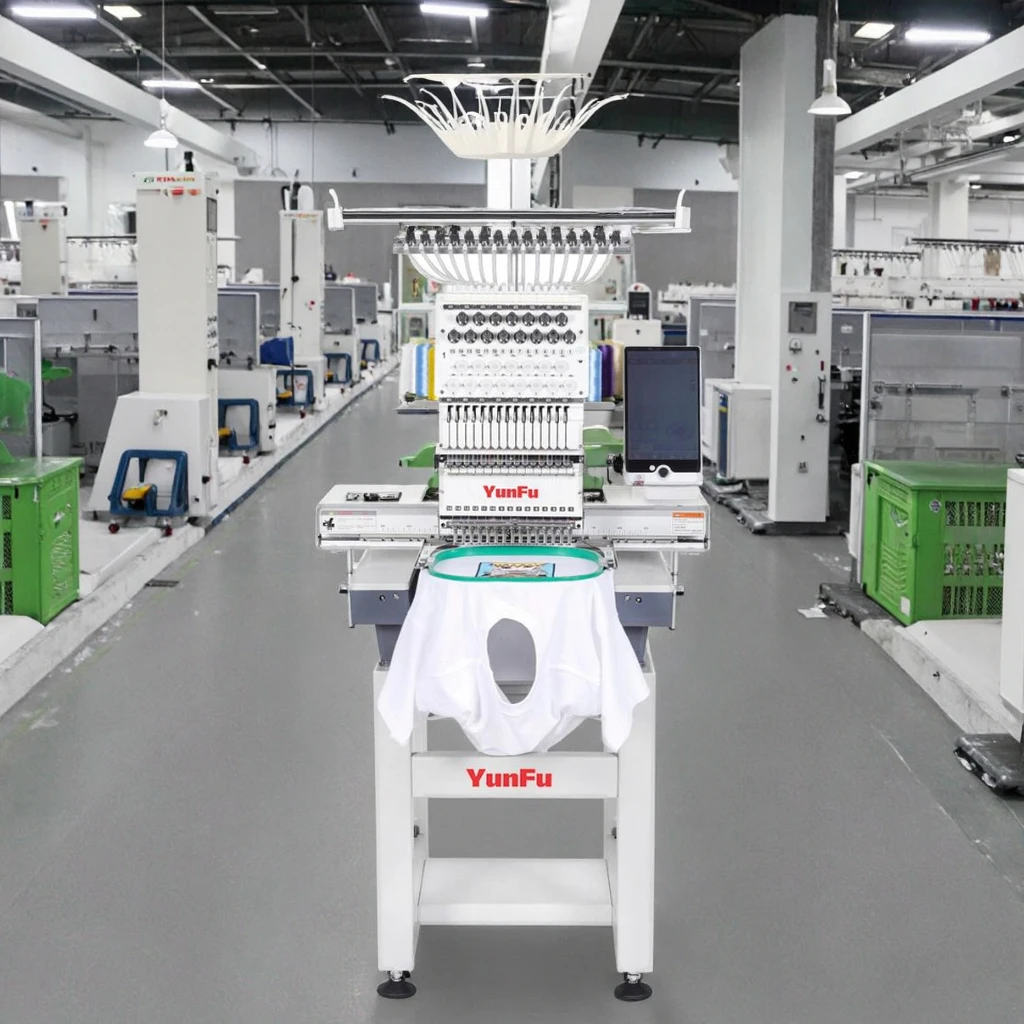 Quality Single Head Automatic Computer Embroidery Machine 12 Needles Long-Life Cap Embroidery Cheap Price