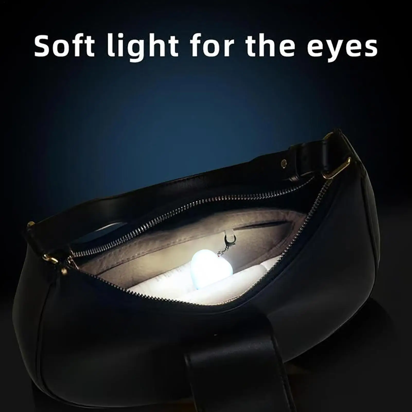 1PC Purse Glow Heart Light LED Automatic Sensor Purse Light Touch Activated Handbag Light Handbag Night Light Handbag Purse Lamp