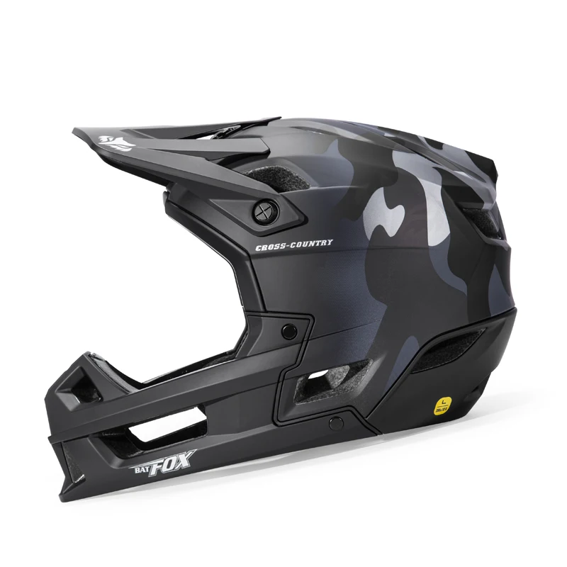 BATFOX Full Face Bike Helmet Men Women Downhill Off-road Cycling Motorcycle Outdoor Sports Protection Safety MTB Bicycle Helmets