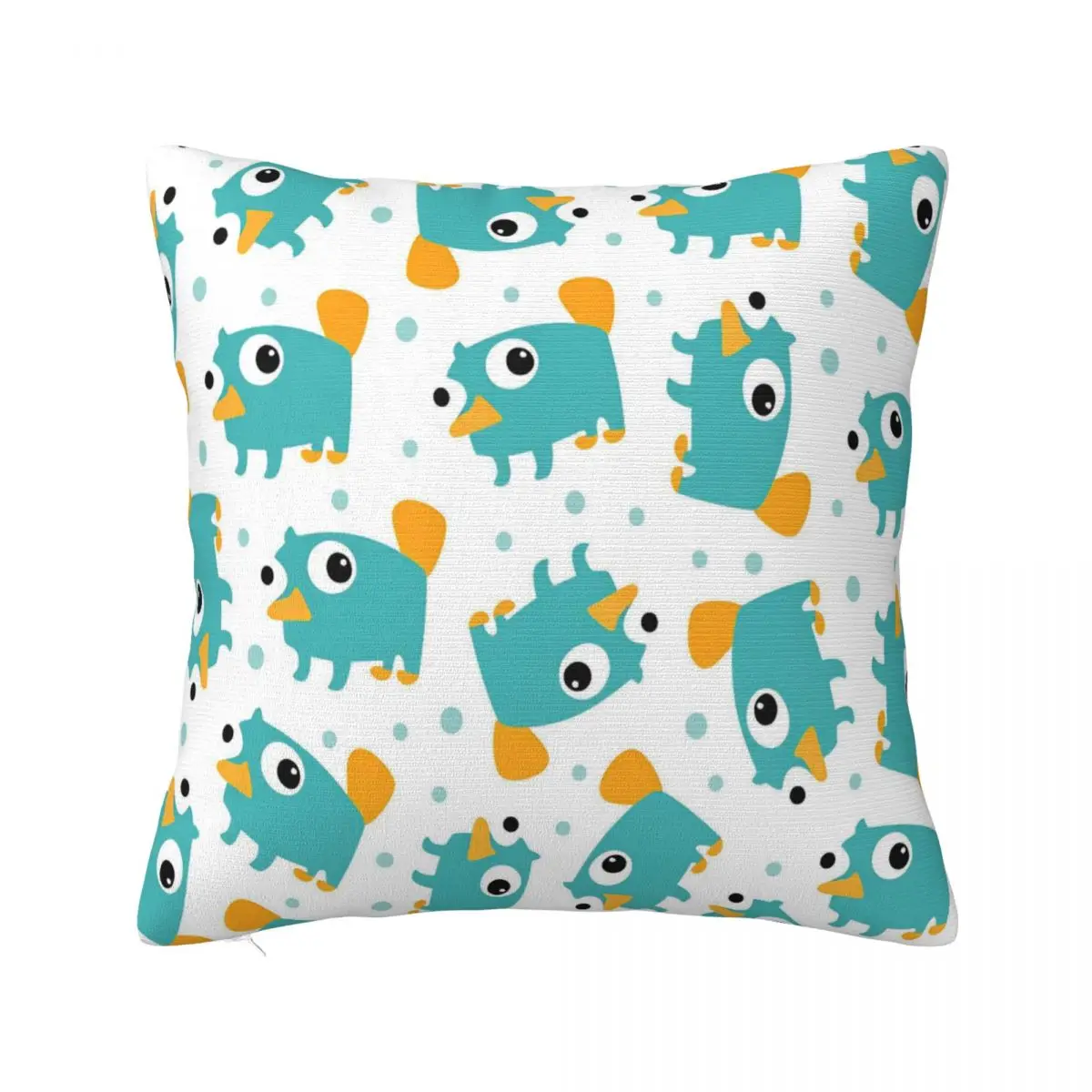 Perry The Platypus Square Pillow Case Cute Duck Cushion Cover Awesome Zipper Decor Throw Pillow Case Cover for Seat 18