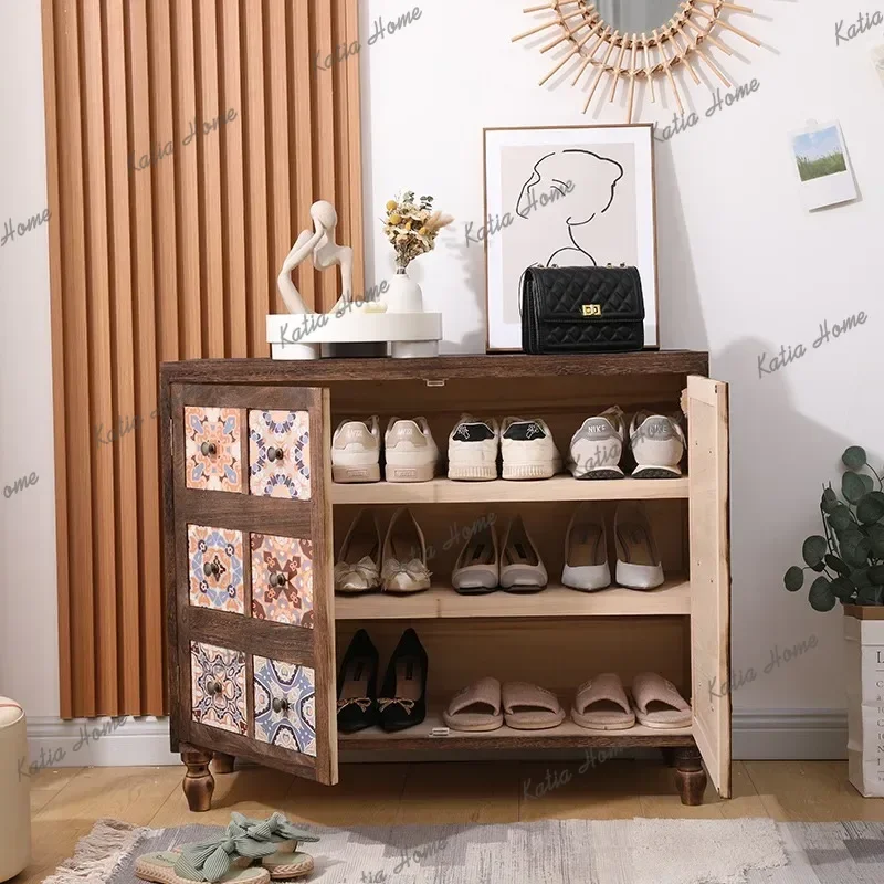 Factory Direct Design Italian Modern Shoe Cabinet Asian Style Storage Living Room Shoe Cabinet Wooden Luxury Szafka Na Buty Furn
