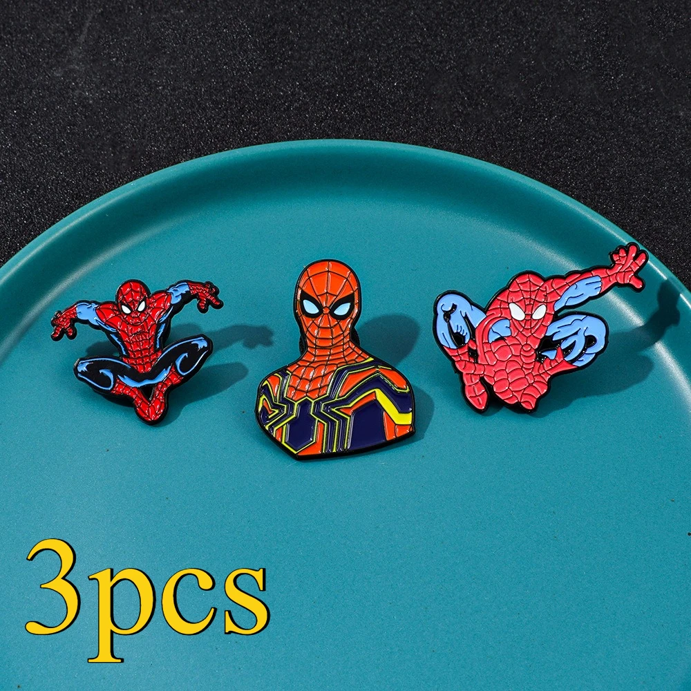 

Cartoon Spiderman Enamel Pin Cool Guy Brooches for Women Collar Lapel Pin Backpack Bags Badges Party Gifts Clothing Accessories