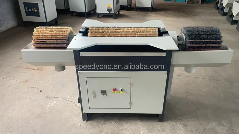 เครื่องขัดสามหัวใช้งานง่ายขอบไม้แปรงขัดเครื่องขัดไฟฟ้าพร้อมลูกกลิ้งขัด 3 เครื่องจักรงานไม้