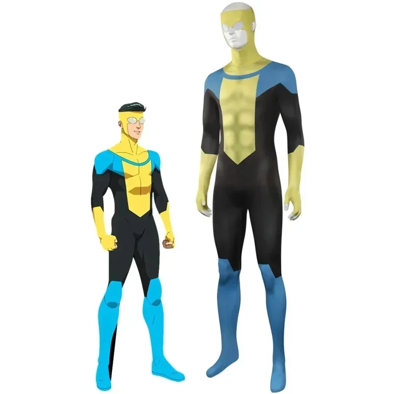 

ABC123Anime Cartoon Invincible Mark Grayson Cosplay Men Costume Male Superhero Roleplay Fantasia Man Halloween Carnivb;6'j,k.9;a