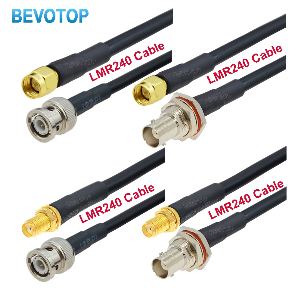 BNC Male to SMA Male Plug /Female Jack LMR240 Cable RF Coaxial Cable LMR-240 50-4 Low Loss 50 ohm Pigtail Jumper Extension Cord