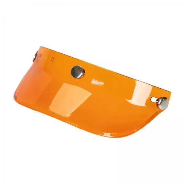 Universal 3 Snap Helmet Visor Peak PC Shield Scratch Resistant Wind Sun Protector for Open Face Helmets