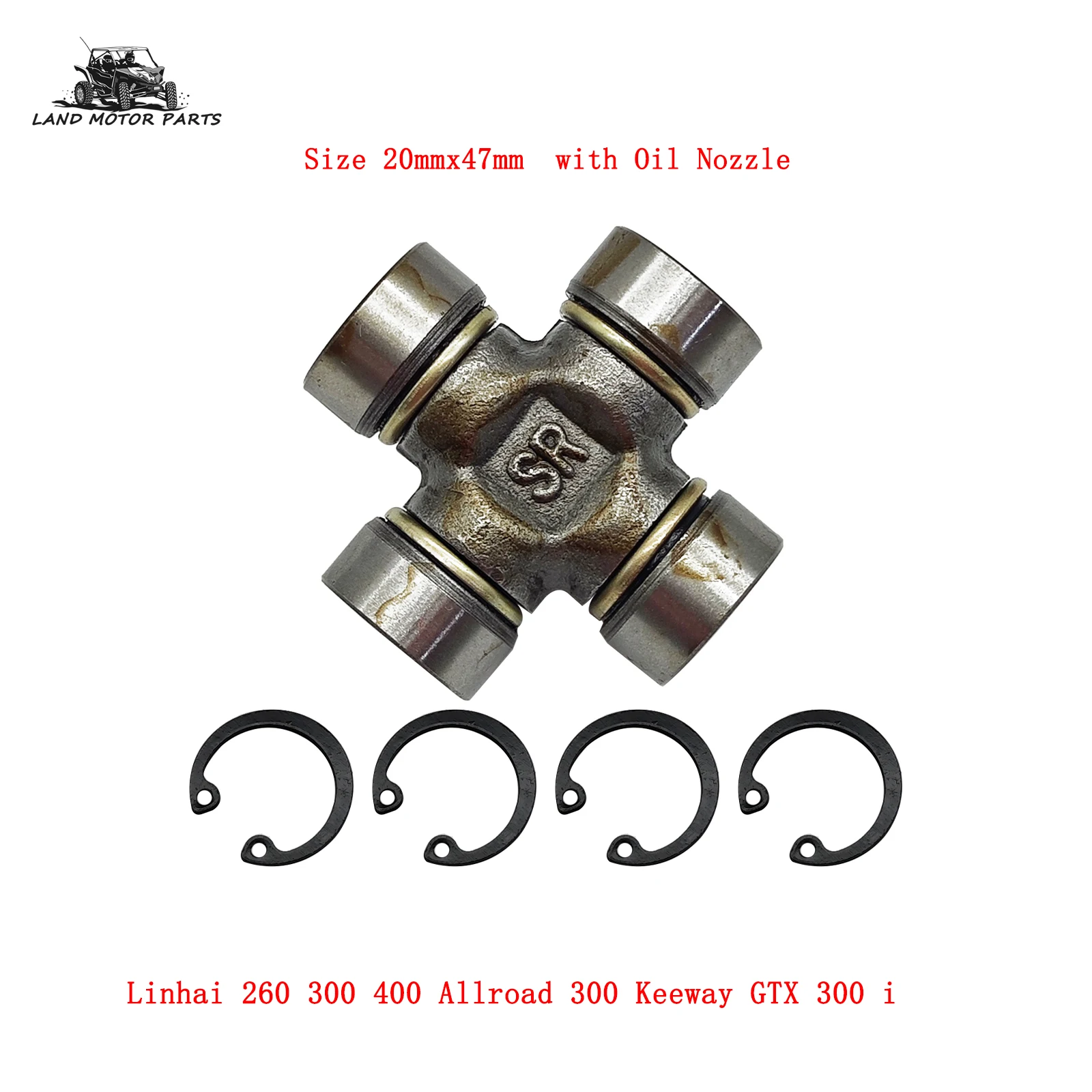 

Universal Joint with Oil Nozzle 20mmx47mm For Linhai 260 300 400 Allroad 300 Keeway GTX 300 i