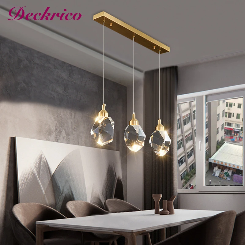 

Modern Luxury Chandelier Crystal G9 Source Pendant Light Corridor Lustres Dining Room Suspension Luminaire Fixture Home Deocr