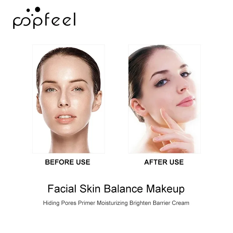 POPFEEL Primer per il viso senza pori, che ripristina il Primer per il trucco per un pori invisibili e impeccabili, leviga le linee sottili, Cruelty-Free