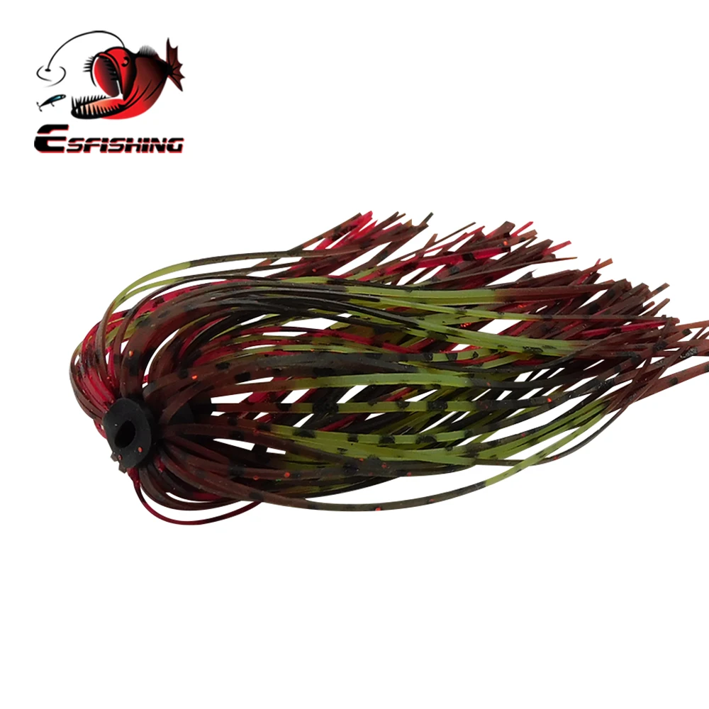 ESFISHING New Silicon Skirts 5pcs DIY for fishing lure more color skirt Soft Lure Hook wobbler minnow pike fishing
