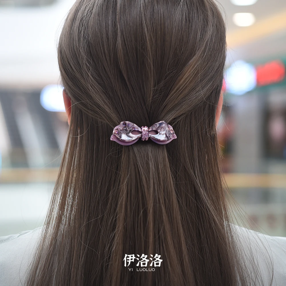 Women headwear bow hair clip barrette cute hair pin rhinestone hair accessories for women