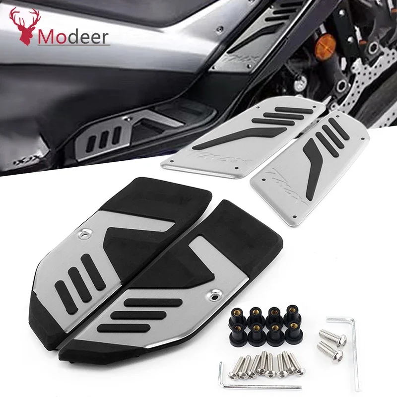 Front Pegs Aluminum Pedal Plate CNC Modified Parts Motorcycle Footrest Rear Motorbike Accessories For Yamaha Tmax 560 2019-2021