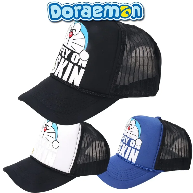 

New Doraemon Hat Fashionable Trend Children Sunscreen Sun Hat Cute Cartoon Anime Surrounding Breathable Net Cap Baseball Caps