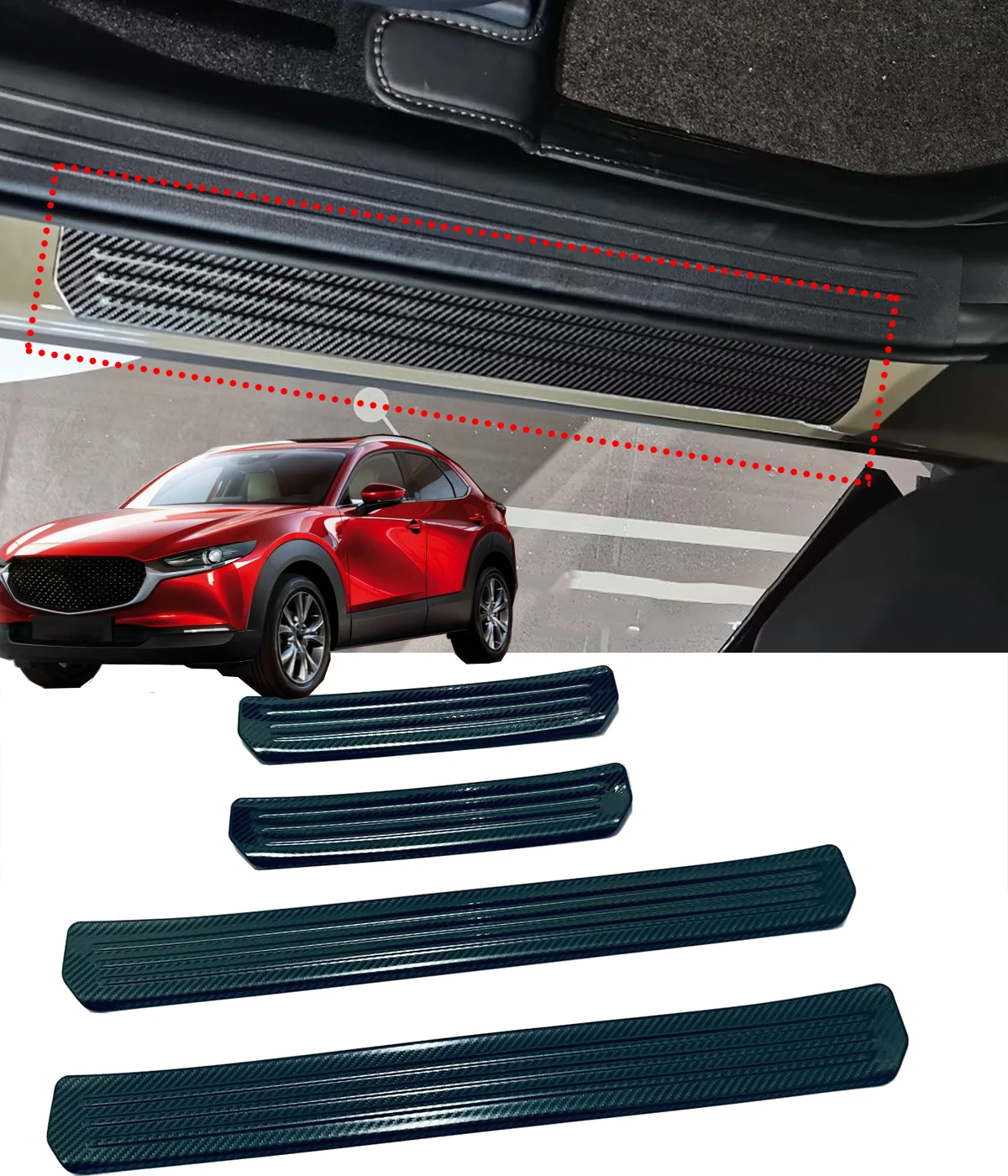 Car Accessories For Mazda CX 50 CX- Cx cx  2023 2024 Door Sill Trim Stainless Steels Pedal Strip Scuff Plate Cover