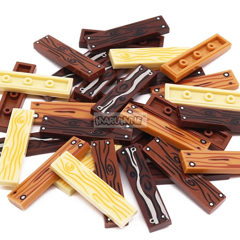 Marumine 160 peças moc piso de madeira 1x4 blocos de placa de telha placa clássica tijolos de construção idéia peças em massa 2431 26583 10638 compatível