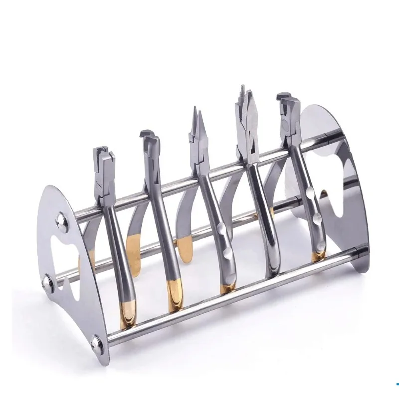 Dental Stainless Steel Orthodontic Pliers Holder Dentistry Tool Extraction Forceps Placement Table Dentistry Laboratory Products