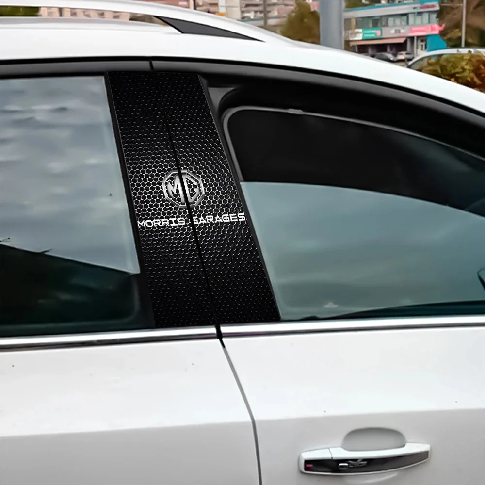 2 шт. водонепроницаемые наклейки на окна (B-стойки) для MG ZS EV, HS, EHS, PHEV, MG3, MG4, MG5, MG6, MG7, GT, ZR, RX5, RX8, ONE, декоративная отделка