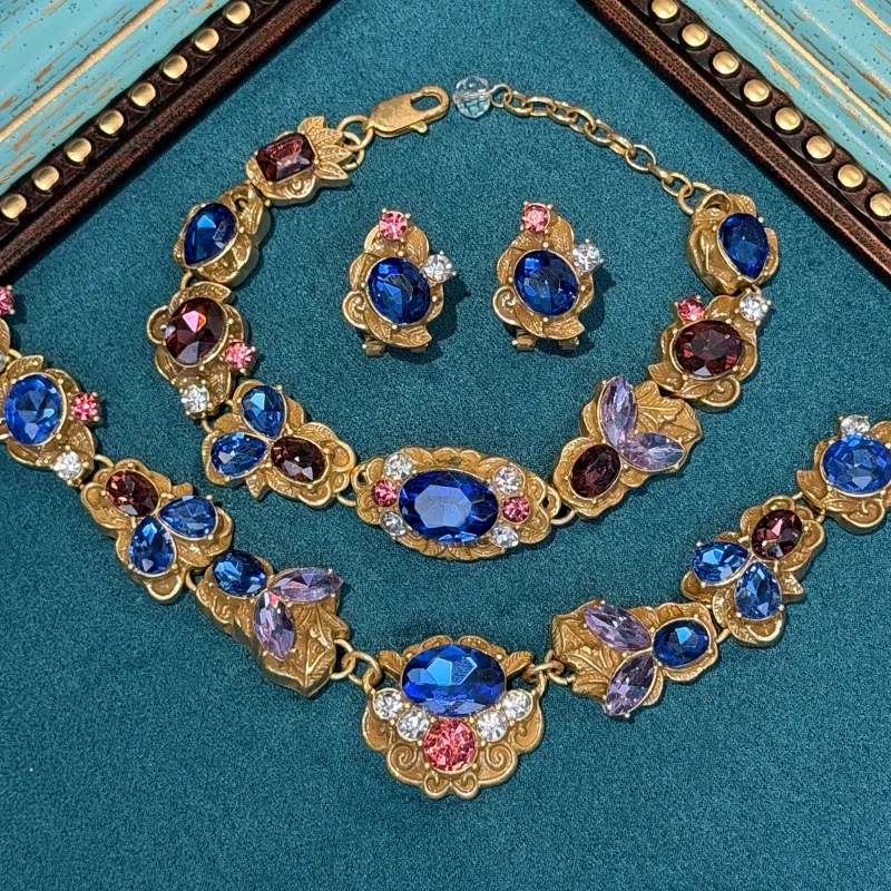 ensemble-de-bijoux-retro-en-cristal-bleu-vintage-couleur-or-collier-bracelet-boucles-d'oreilles-pour-femmes-classique-luxe-tendance-design-de-marque-cadeau