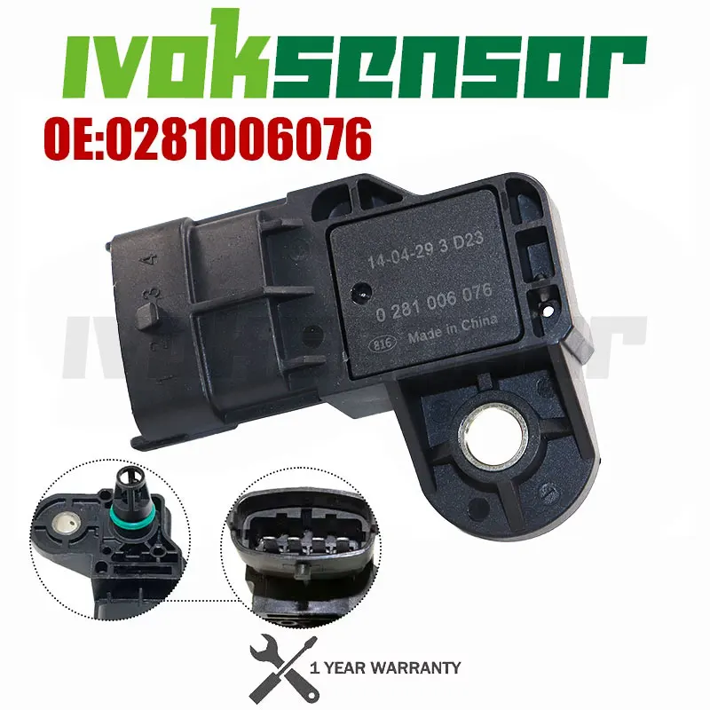 Map Sensor For Chevry Chevrolet Cruze Sonic 1.4L Vauxhall Opel Astra Insignia 1.3 1.4 1.7 2.0 0281006076 1235029 55568175