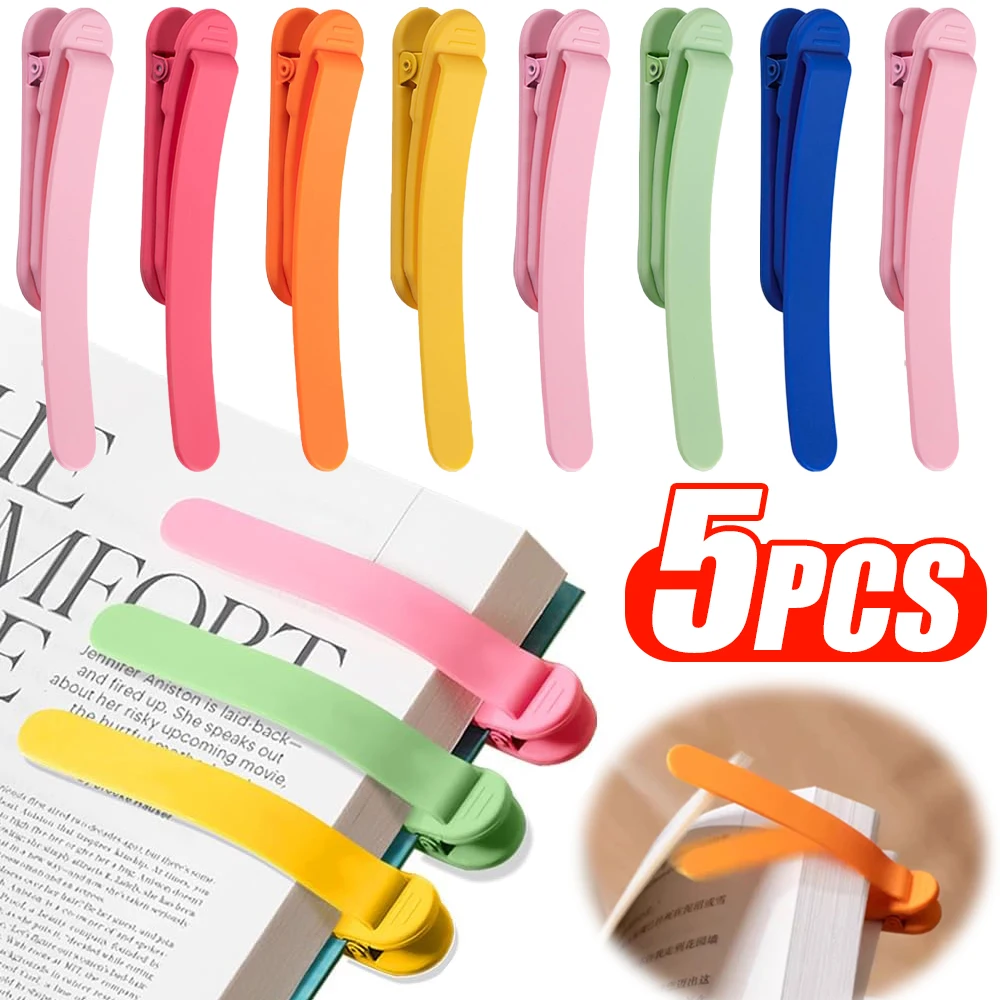 5/3/1PCS Soft Creative Silicone Bookmark Clip Automatically Follows Page Flipping Book Mark Book Spare Parts Stationery Supplies