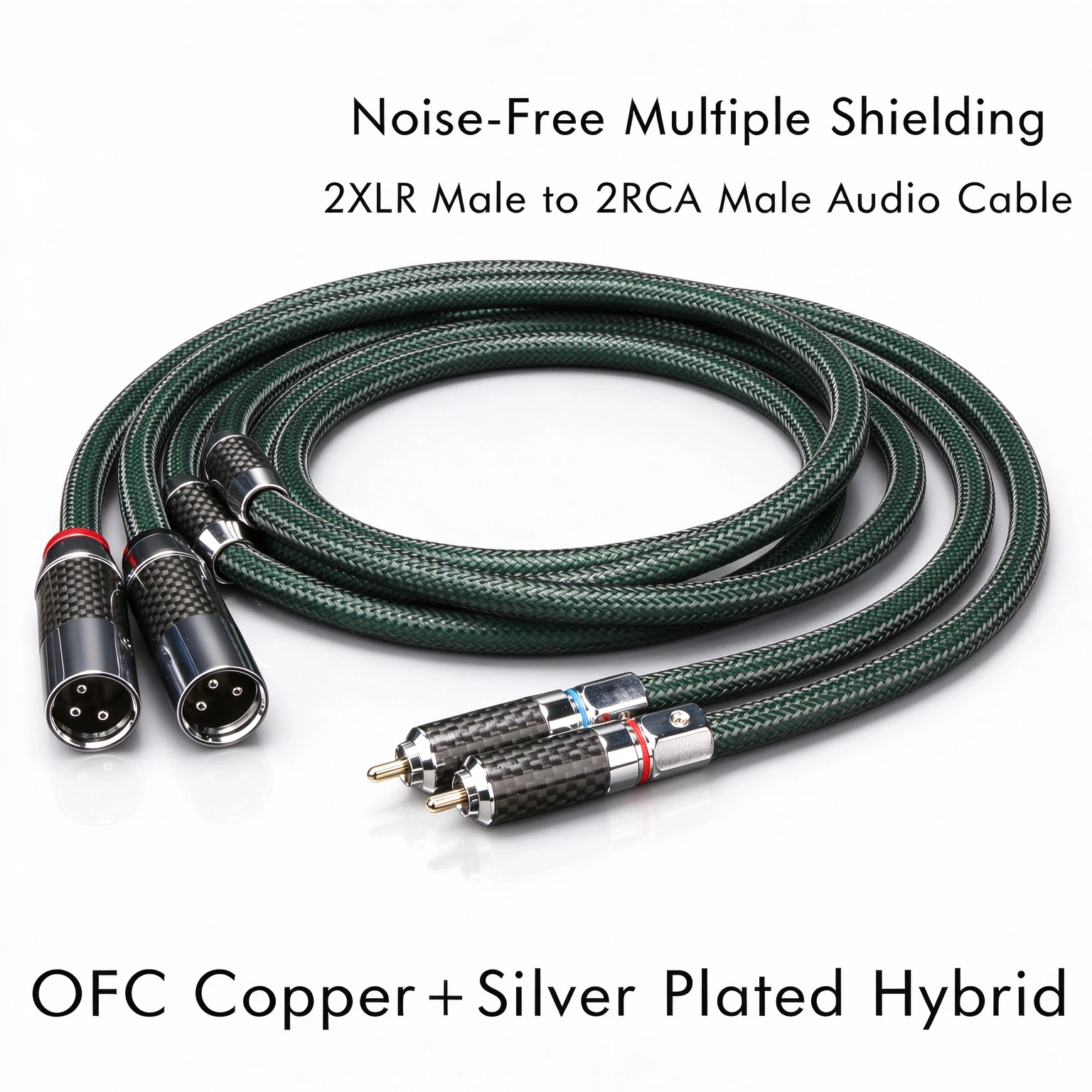 2RCA-Kabel Signal-RCA-Audiokabel für Lautsprecherbox HDTV TV DVD AMP – Detail 3