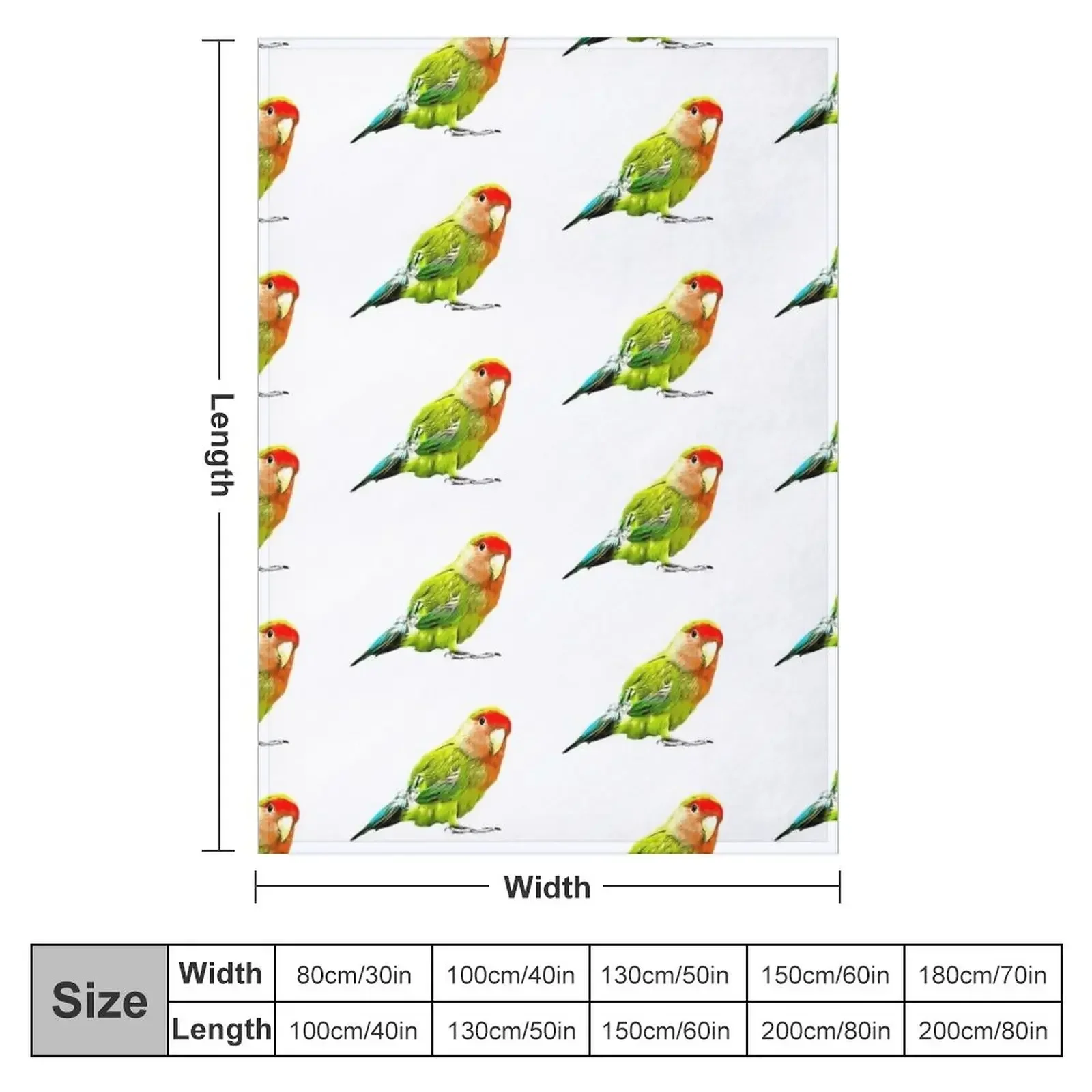 Love Birds Peachface Lovebird Throw Blanket For Decorative Sofa Multi-Purpose for winter decorative Blankets