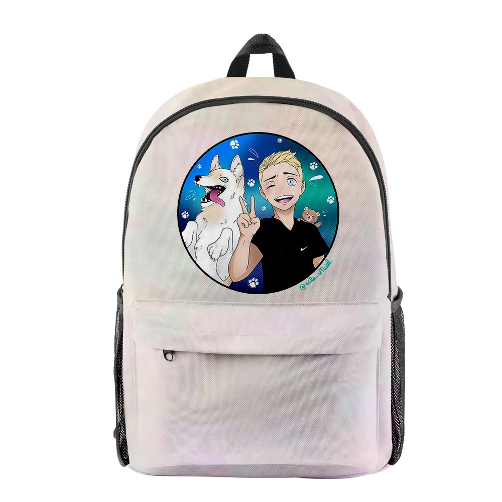 

Fashion Novelty Cool Michou pupil Bookbag Notebook Backpacks 3D Print Oxford Waterproof Boys/Girls Travel Backpacks