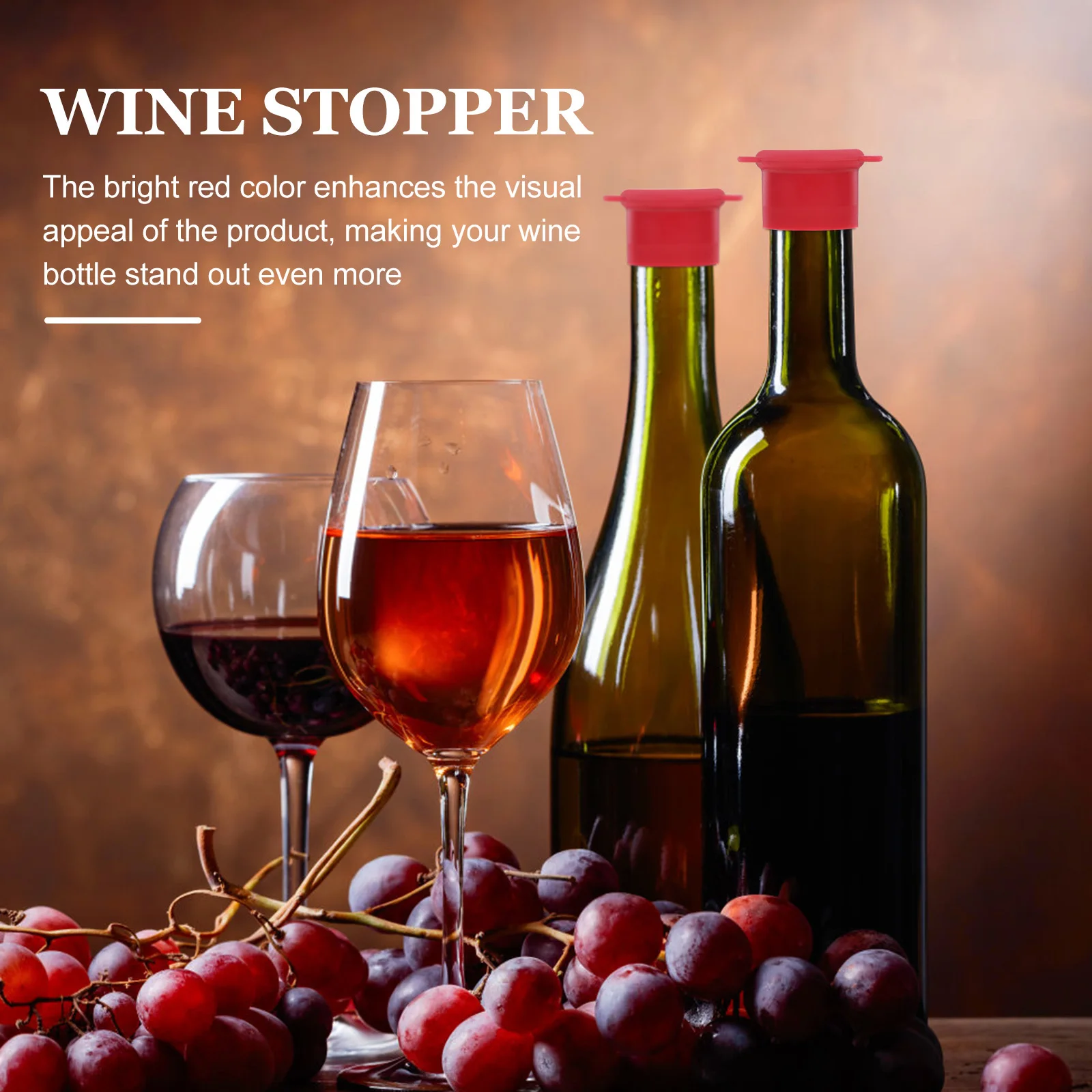 

Bottle Stoppers Silicone Wine Sealer Airtight Seal for Liquor Bottles Camping Picnics Flexible Grasp Edges