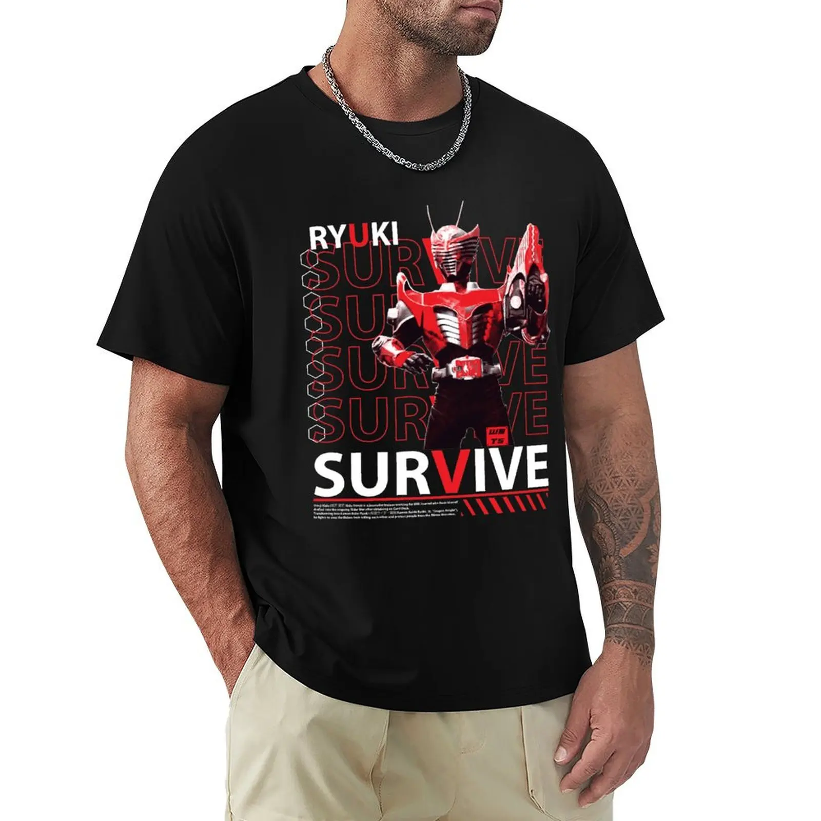 KAMEN RIDER RYUKI SURVIVE T-Shirt Casual Holiday Short Sleeve Tee