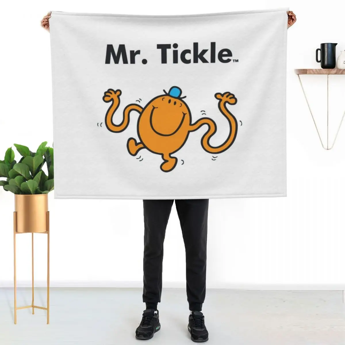 Unique Print with Mr. Tickle Cool Throw Blanket halloween Warm for babies Giant Sofa Bed linens Beach Blankets