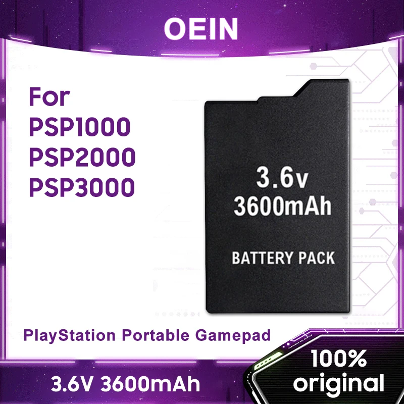 PSP-S360 Game Console Battery 3.6V 3600mAh Rechargeable Lithium Cells For Sony PSP2000 PSP3000