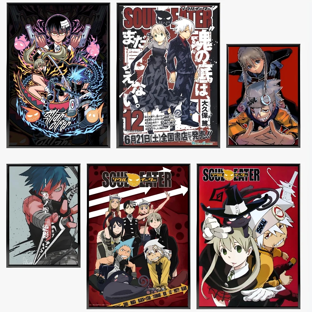 1PC S-Soul E-Eater Anime Poster Poster Paper Print Home Living Room Bedroom Entrance Bar Cafe Art Painting Decoration