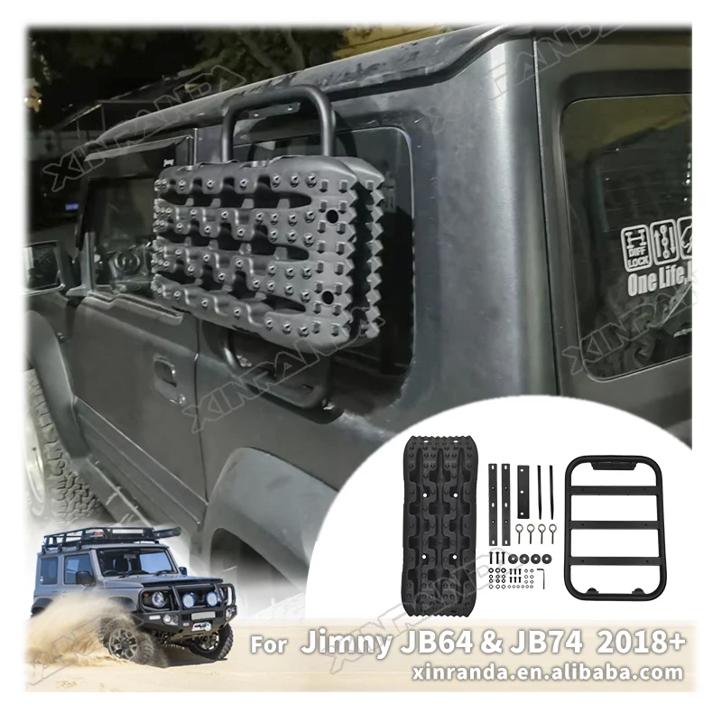 For JIMNY ACCESSORIES Side Ladder Escape Board Recovery Tracks Sand Tracks For Suzuki Jimny Jb64 Jb74 2018-2024