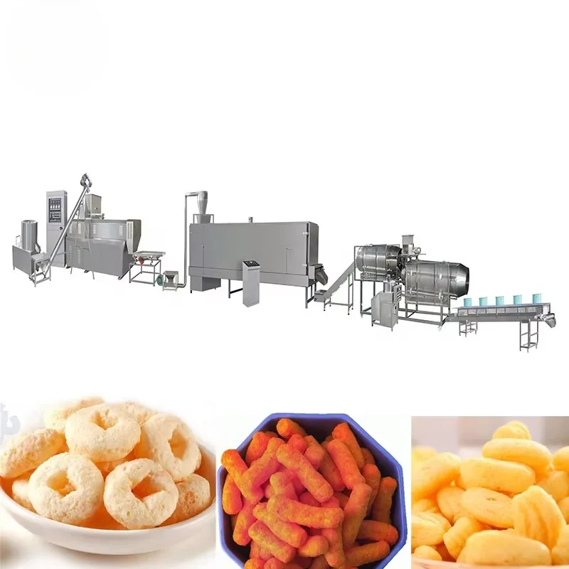 Puffed corn snake food making twin screw extruder 1500 kg/h food snack machine