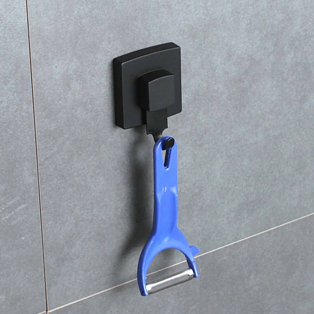 

Adhesive Hook Black Suction Cup For Bathroom Kitchen Towel Holder Reusable Wall Mount Vacuum Hanger Household Organizer