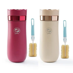 320ML French Press Coffee Tea Maker Stainless Steel Portable Coffee Pot Insulated Travel Mug with Plunger Filter for Outdoor
