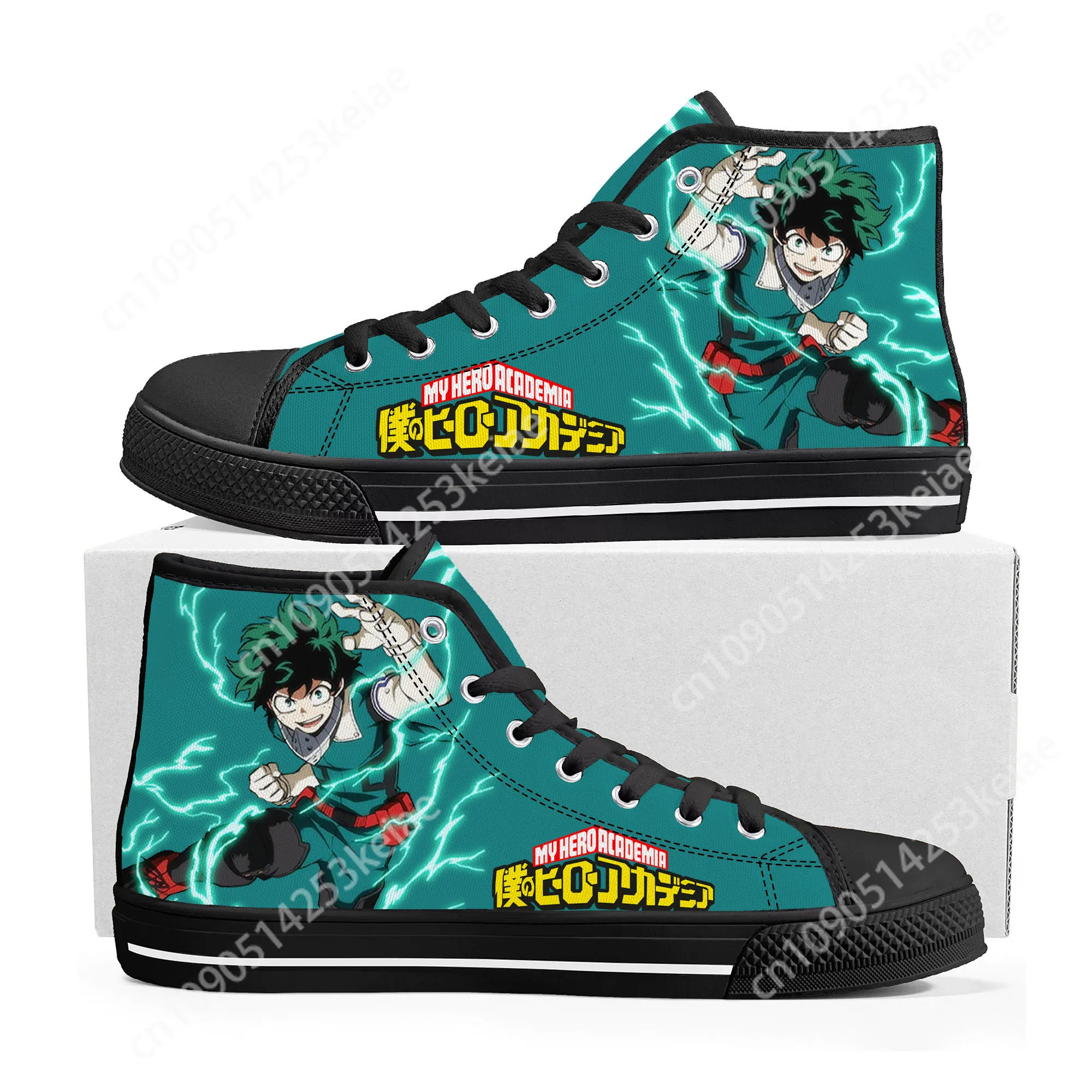 

Высокие кроссовки Izuku Midoriya My Hero Academia, мужские и женские парусиновые кроссовки высокого качества для подростков, обувь для пар, обувь на заказ