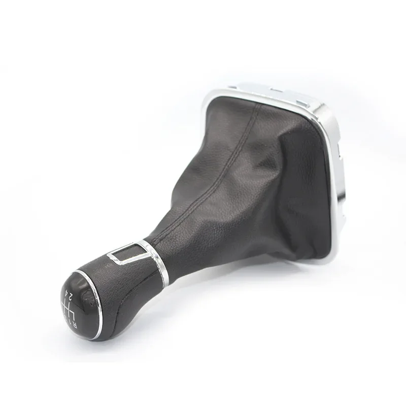 For VW Volkswagen Polo 6C 2015 2016 2017 2018 5 Speed / 6 Speed Gear Gear Lever Stick Shift Knob With Leather Boot Car Styling