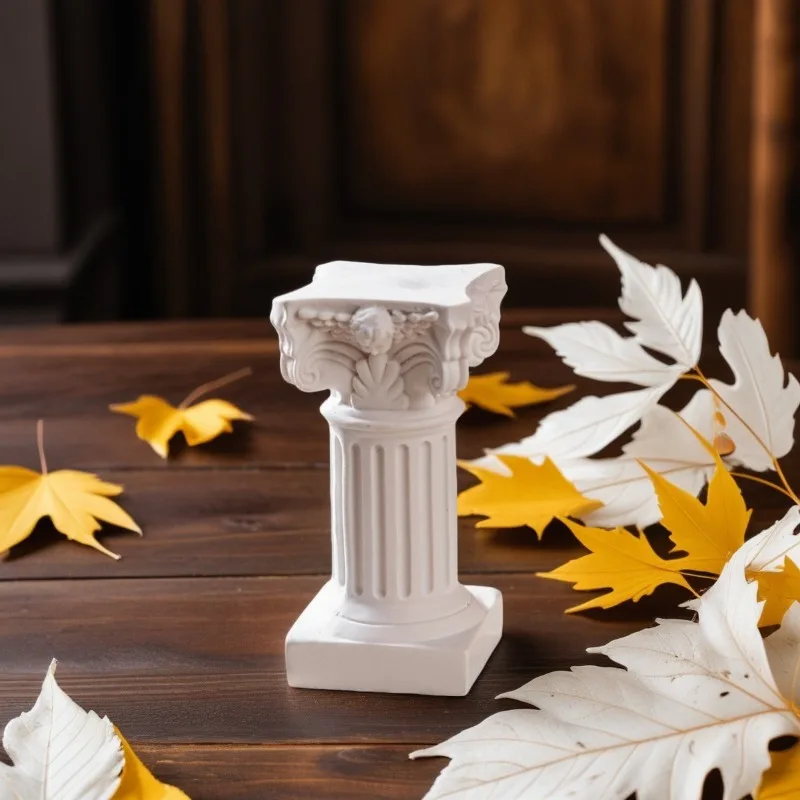 1pcs Vintage Greek Style Mini Roman Column Resin Ornament Desktop Decor Home Decoration Craft