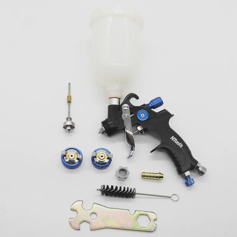 Mini Spray Gun 1.0MM Paint Spray Gun 0.8MM Nozzle Kit 400CC/250CC Tank Air Paint Gun With Paint Mixing Cup And Adapter