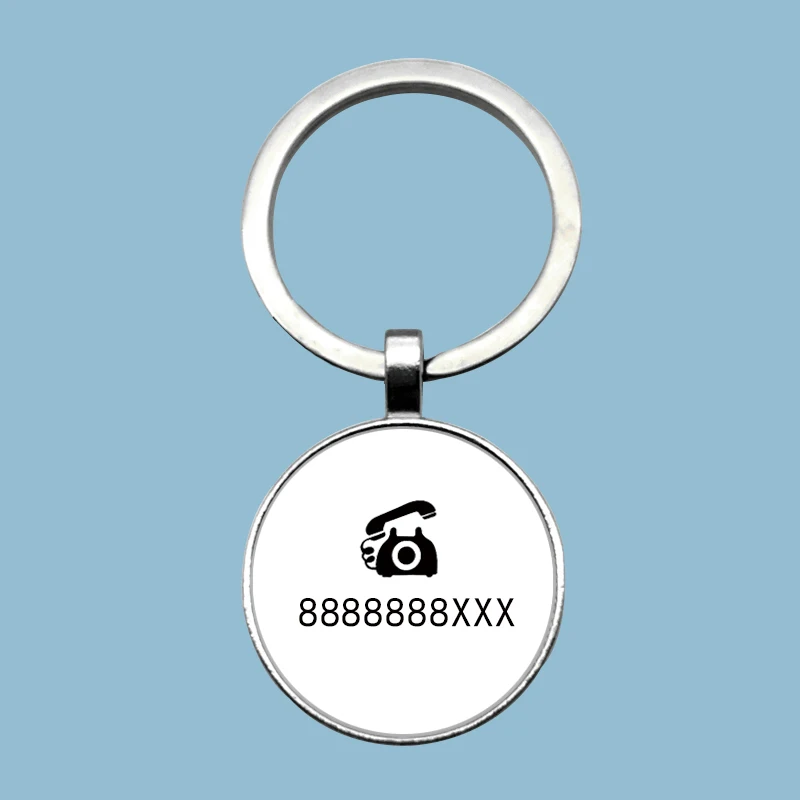 Personalized Keychain Alphanumeric Keychain Phone Number Keychain Custom Phone Number Custom Text