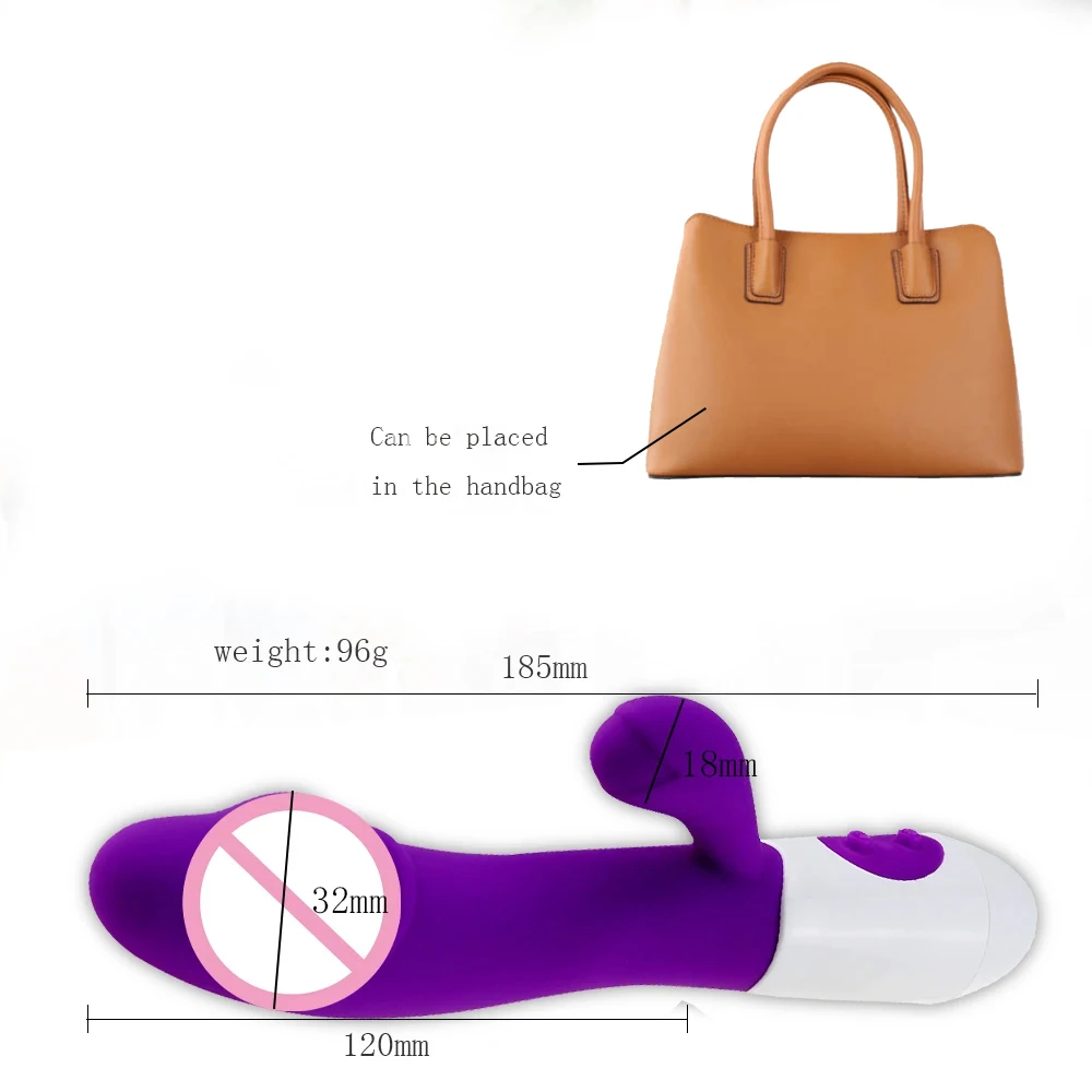 Rabbit Vibrator G Spot Dildo Dual Vibration 10 Speeds Female Vagina Clitoris Massager Silicone Adult Sex Toys For Women view 3